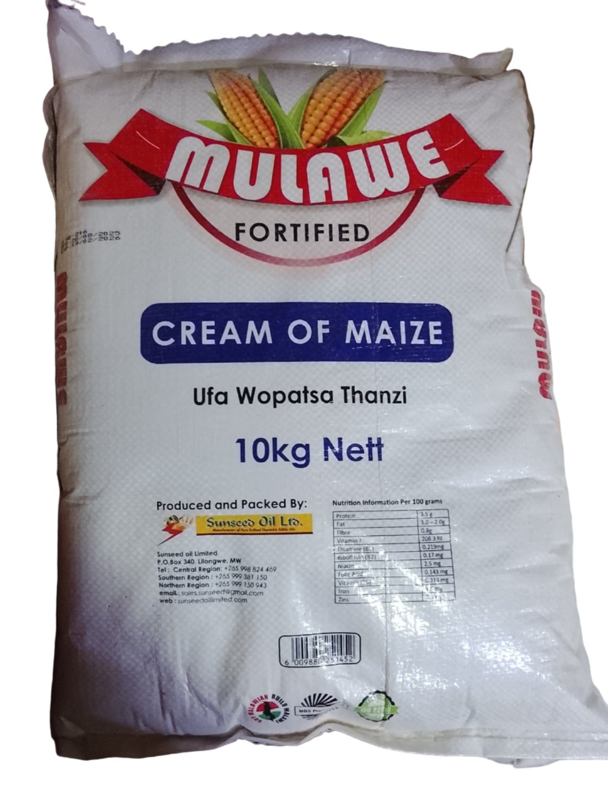 Mulawe 10kg Cream of Maize