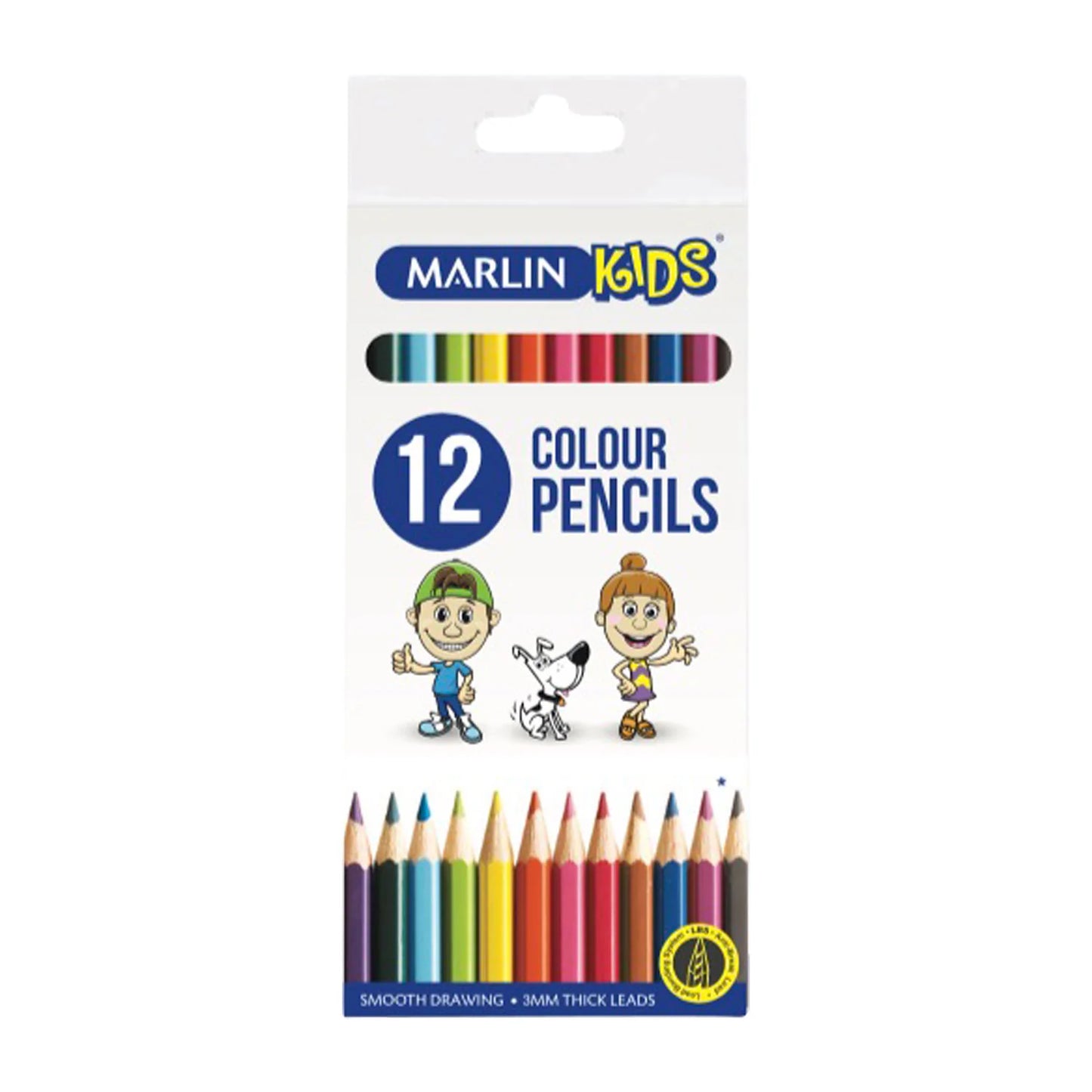 MarlinKids Colour Pencil Crayons (12 Pack)