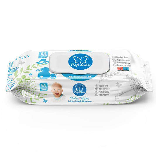 Papilion Baby Wipes (64s)