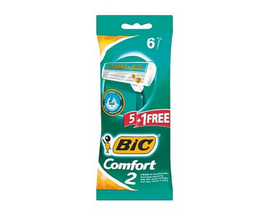 Bic Shavers Comfort 2-Blade (5+1 Pack)