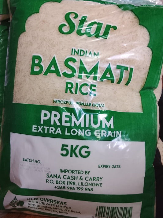 Star 5kg Indian Basmati Rice