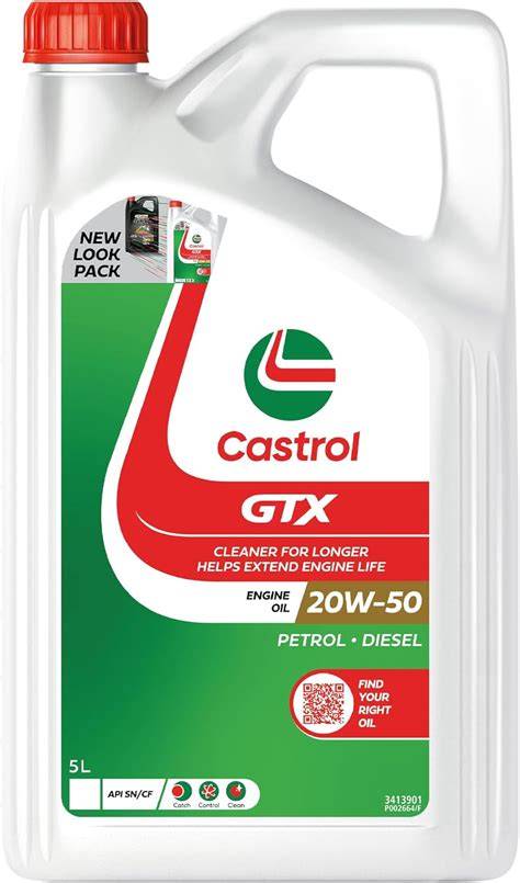 Castrol 5ltr GTX Car Engine Oil 20W50
