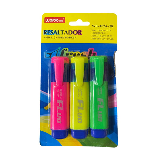 Weibo Resaltador Highlighter (3 Pack)