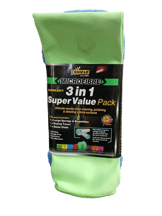 Shield Microfibre Super Value  Pack (3 in 1)