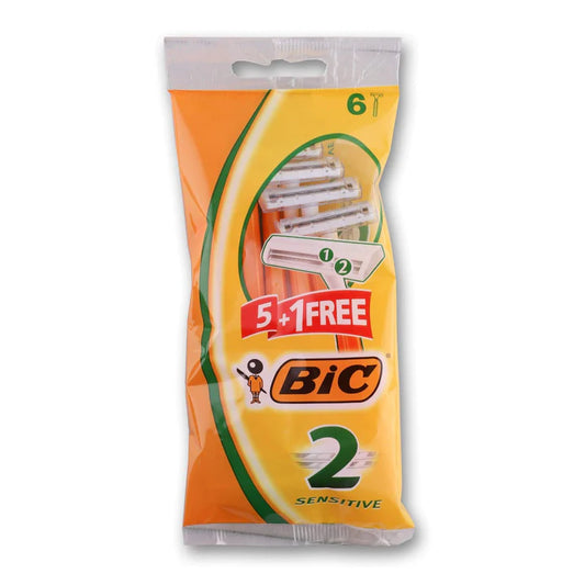 Bic Shavers Sensitive 2-Blade (6 Pack)